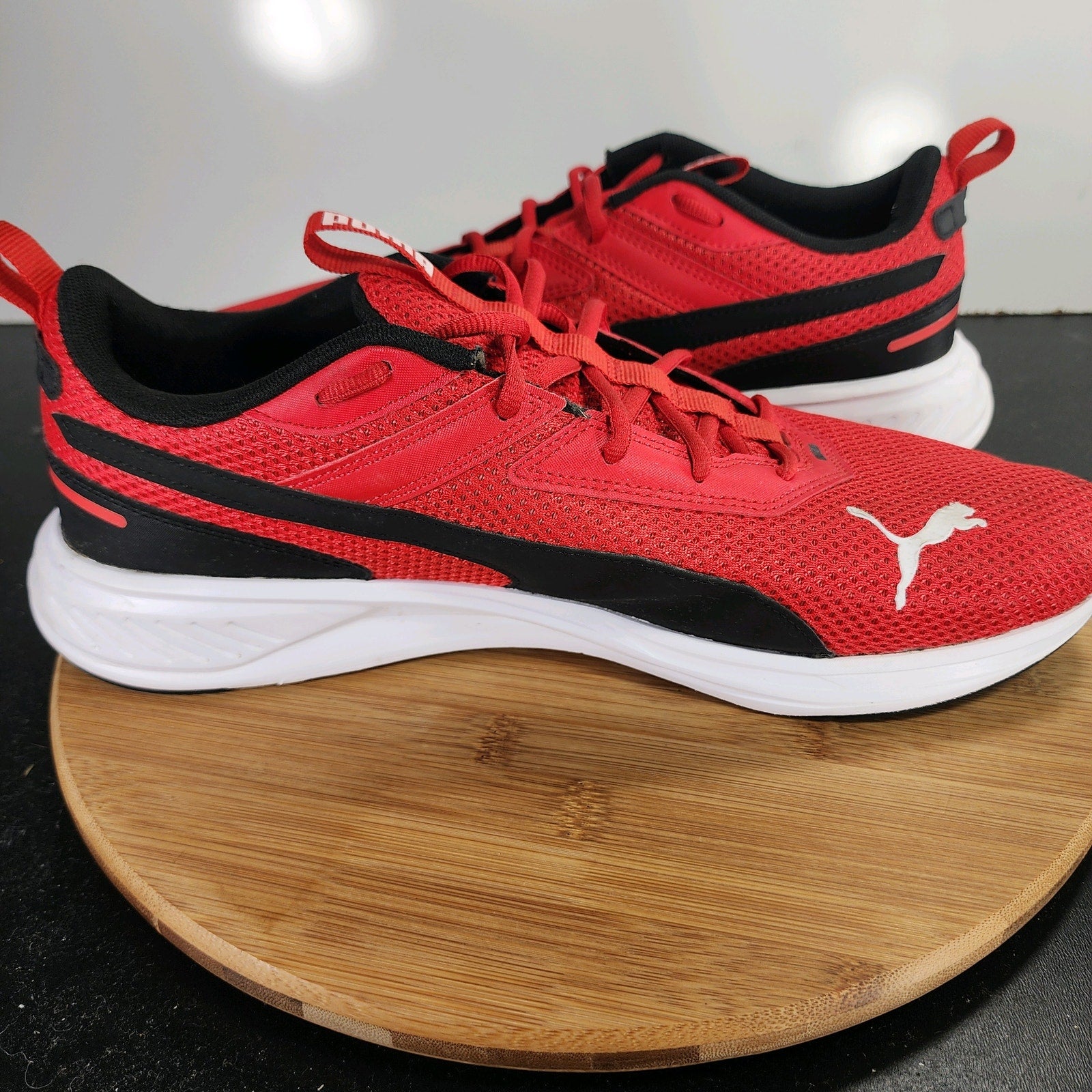 PUMA Scorch Runner Sz 13 Mens 009717 Red Mesh Running Athletic Sneakers Shoes