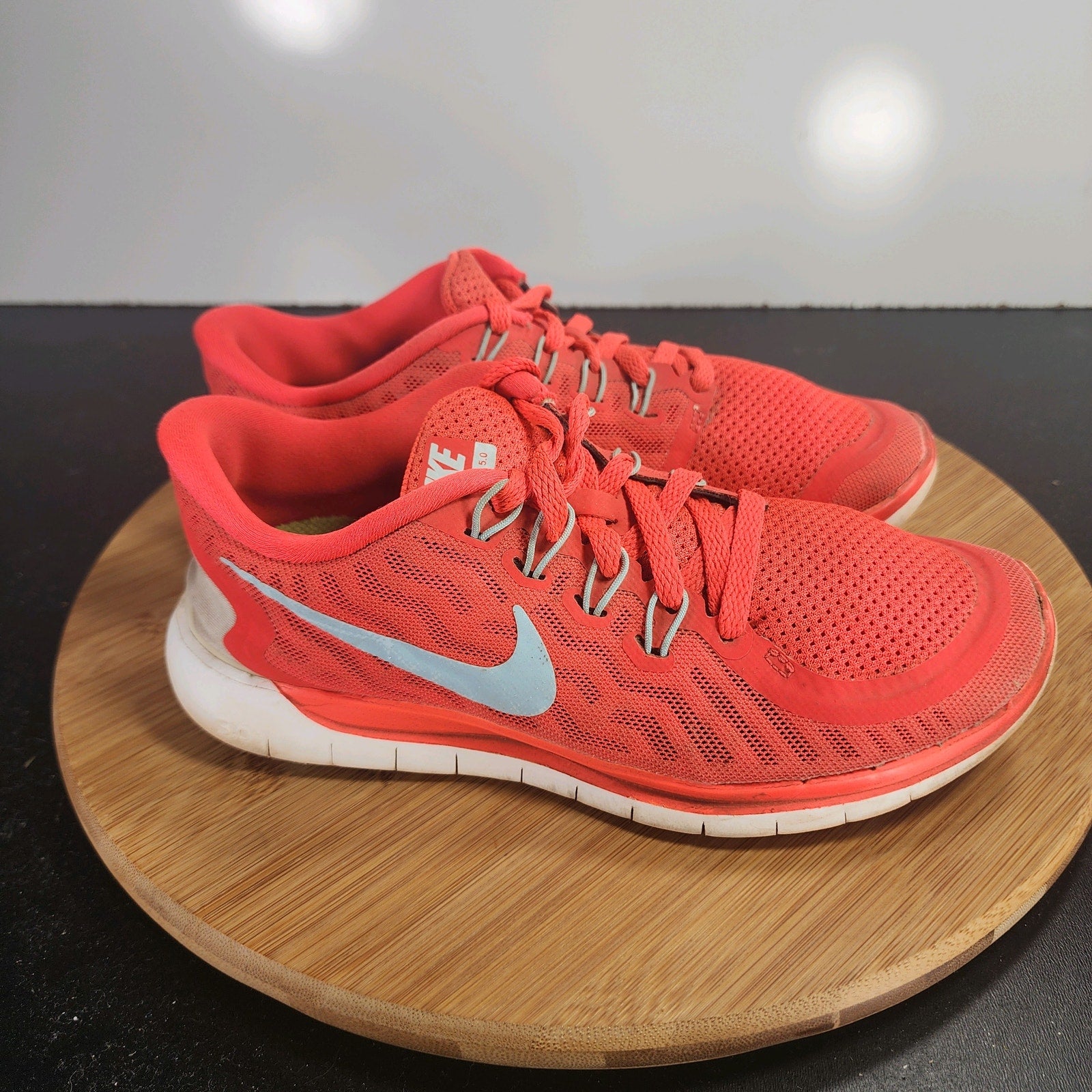 Nike Free Run 5.0 Low Sz 6.5 Womens 009696 Orange Mesh Running Training Sneakers