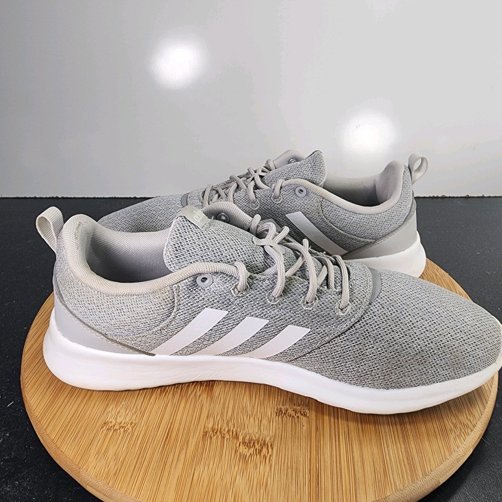 Women's Adidas Cloudfoam Low Sz 9.5 010173 Gray Mesh Running Training Sneakers