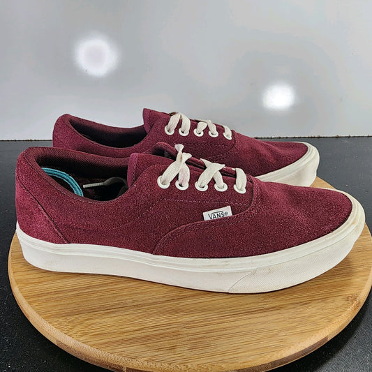 VANS Classic Slip On Low Sz 9 Mens 009544 Burgundy Suede Skateboarding Sneakers