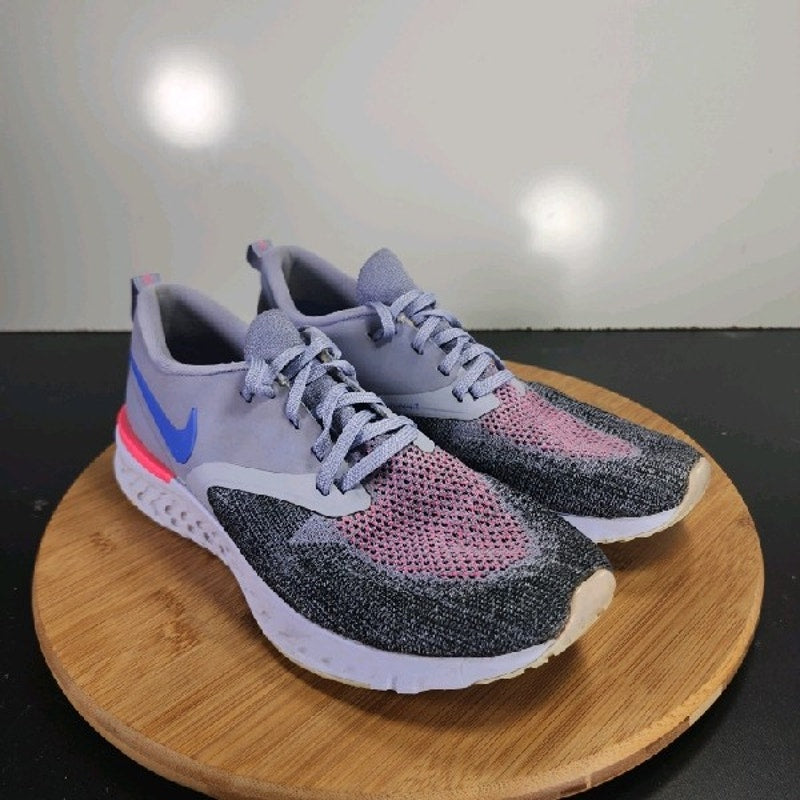 Nike Odyssey React Flyknit Low Sz 9.5 Womens 008933 Purple Pink Running Sneakers