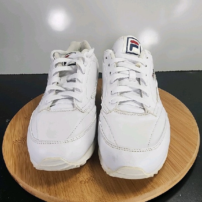 FILA Classico 9 Low Sz 10 Mens 009127 White Leather Running Training Sneakers