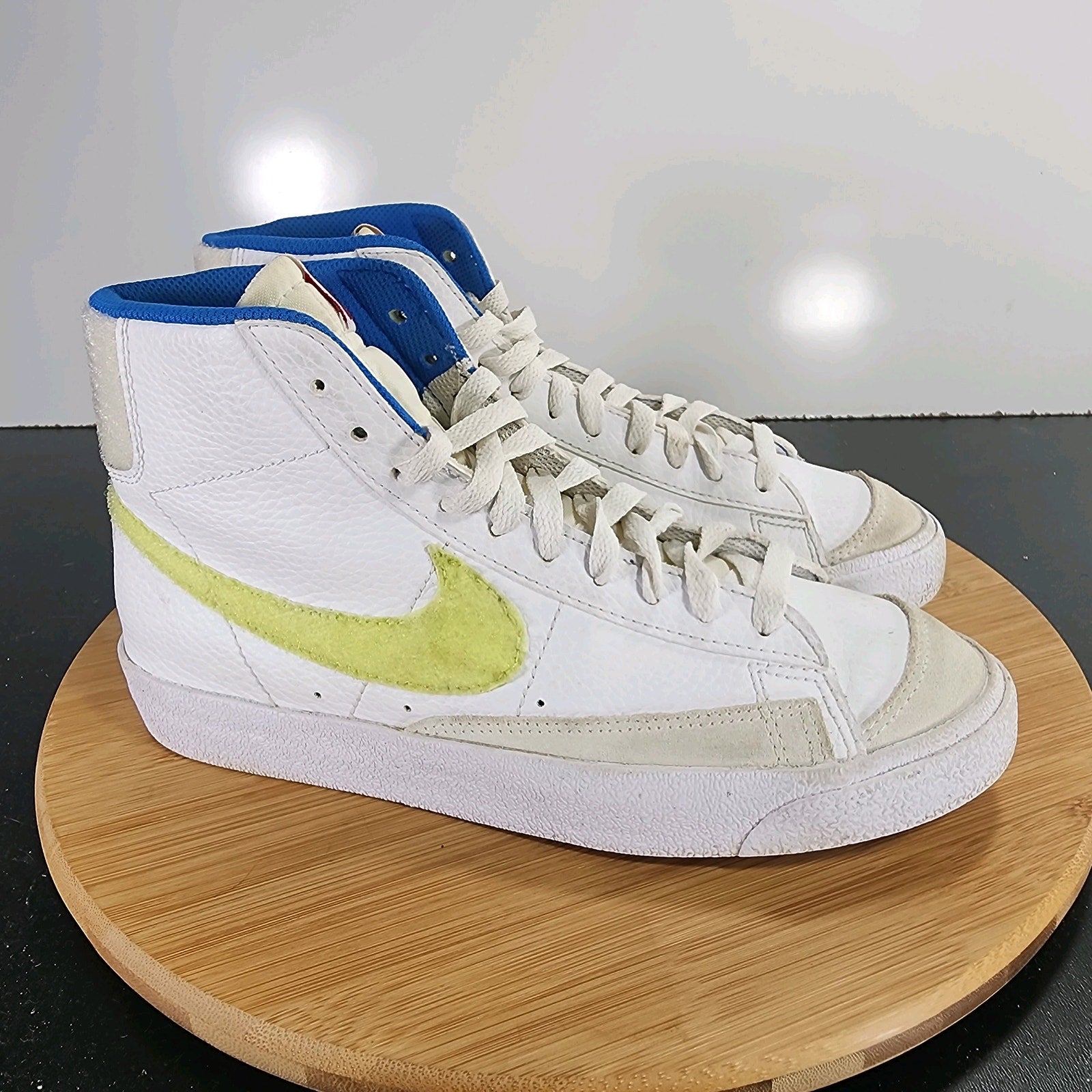 Nike Blazer Mid 77 GS Sz 6 Youth=7.5Womens 009539 White Leather Casual Sneakers