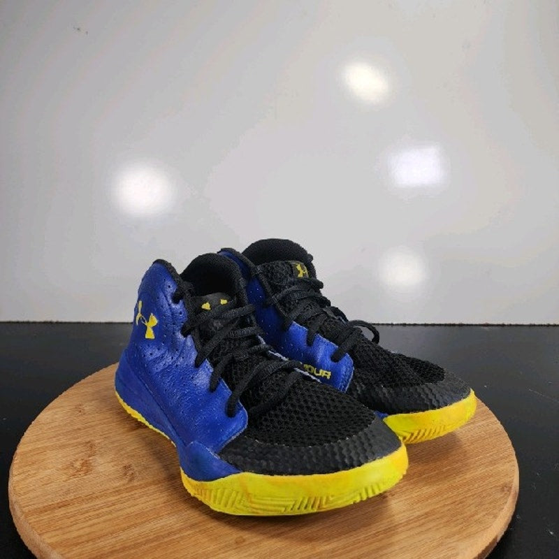 Under Armour Jet 2019 Sz 5 Youth=6.5Womens 008849 Blue Black Basketball Sneakers