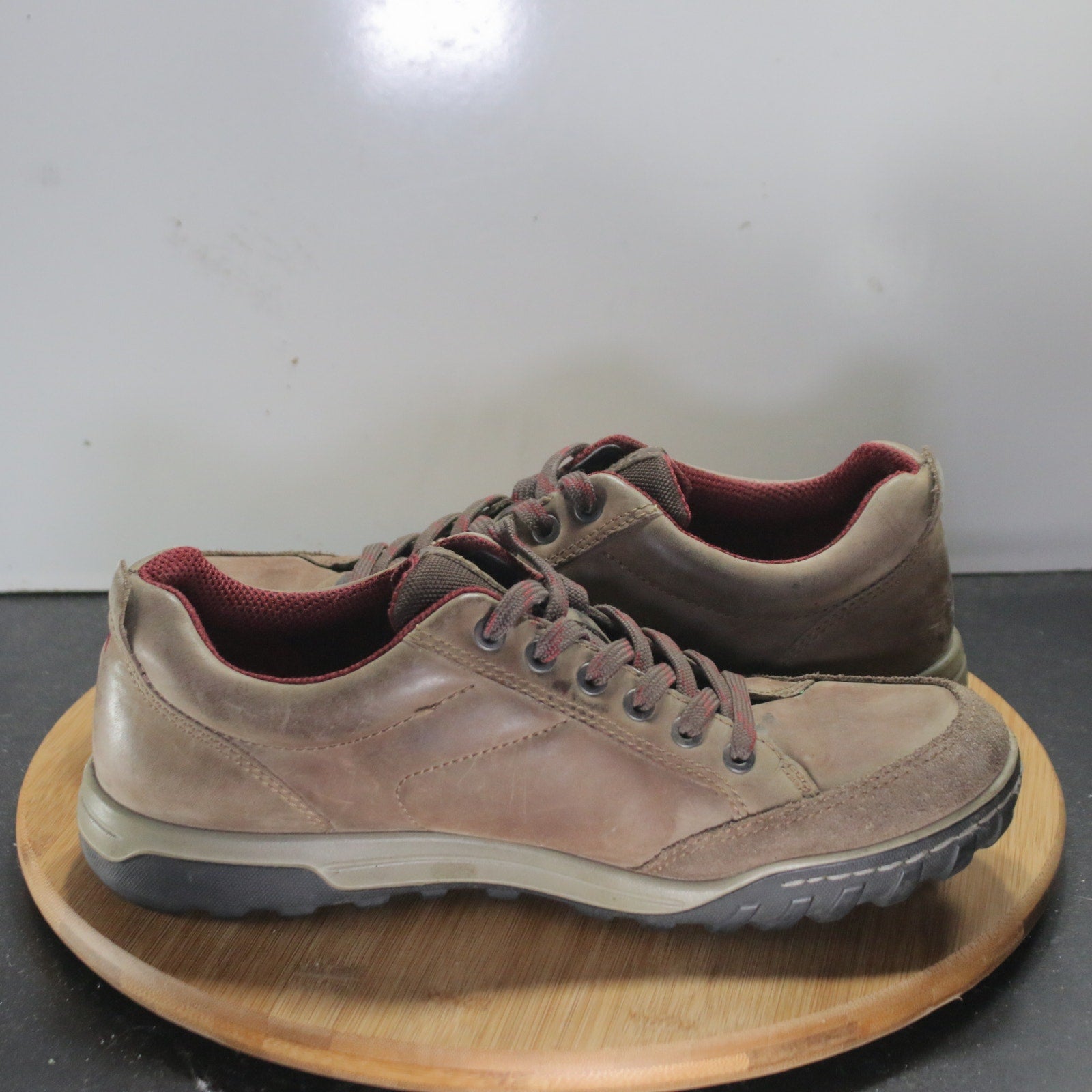 Ecco Receptor Sz 10 Womens 008288 Brown Leather Urban Lifestyle Hiking Sneakers