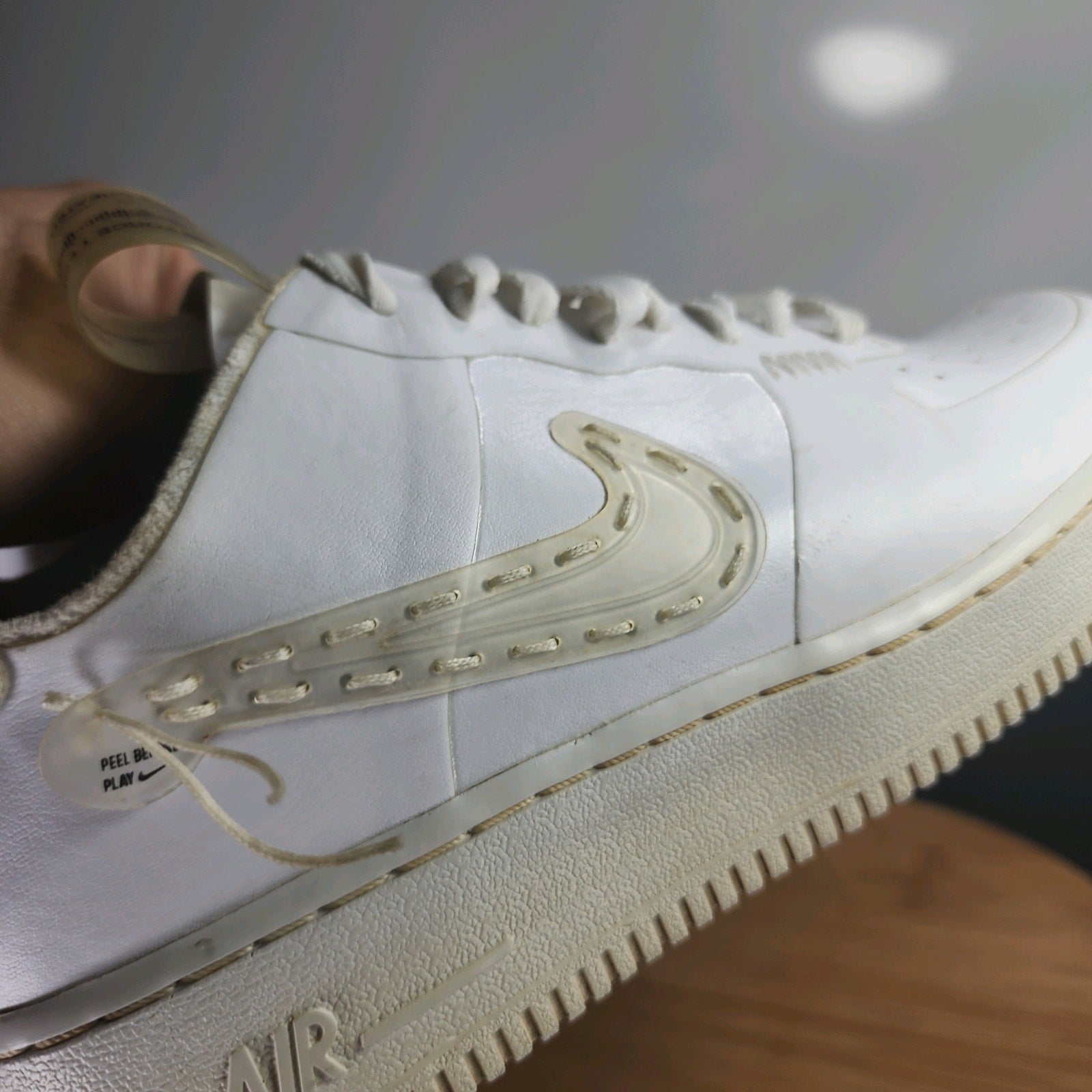 Men's Nike Af1 Air Force 1 Low Sz 8 010050 Triple White Casual Leather Sneakers