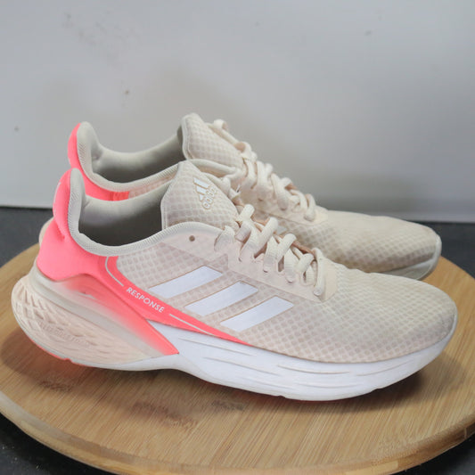 adidas Response SR Low Size 6.5 Womens 008614 White Pink Running Sneakers Shoes