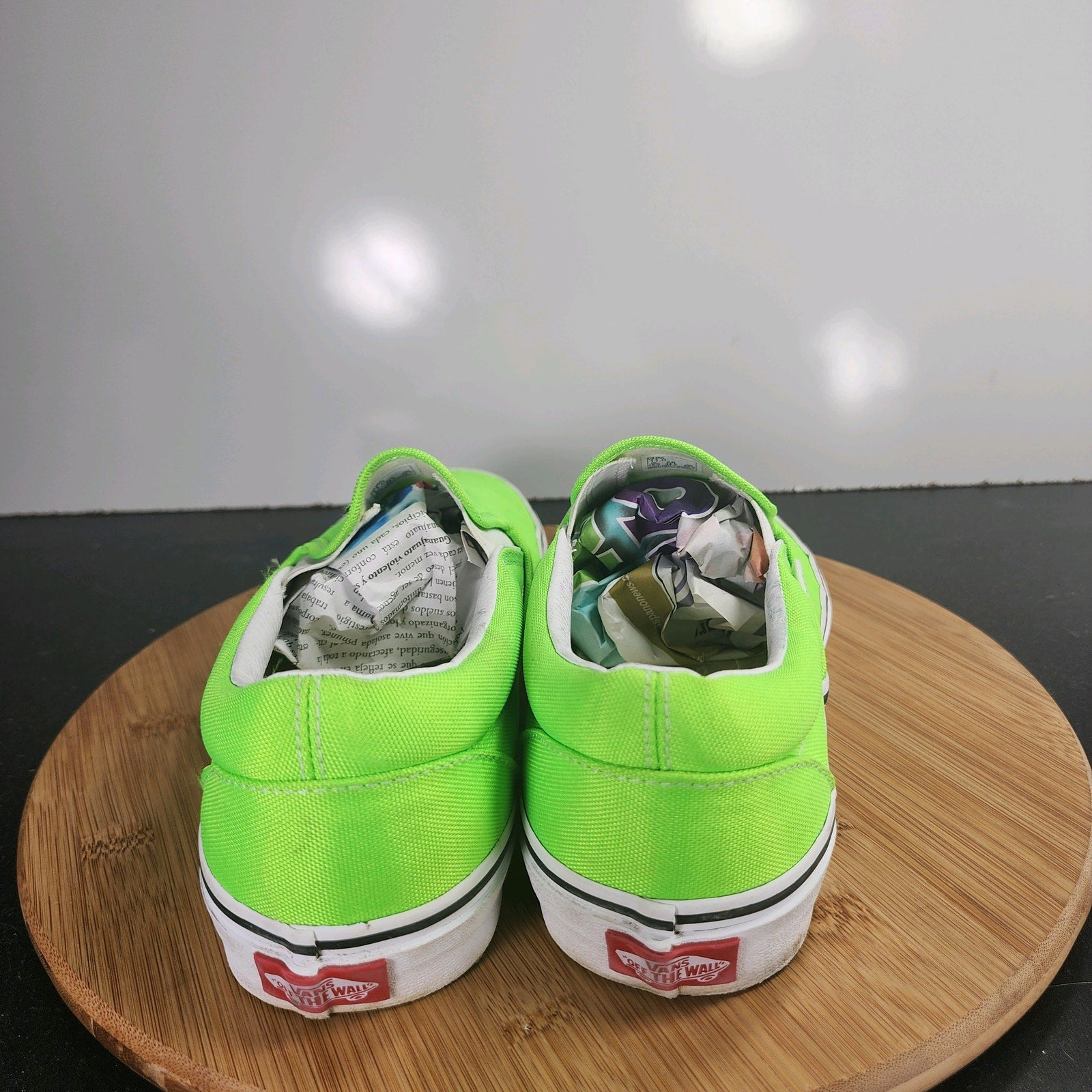 Men's Vans Classic Slip-On Low Sz 11 010009 Green Canvas Skating Casual Sneakers