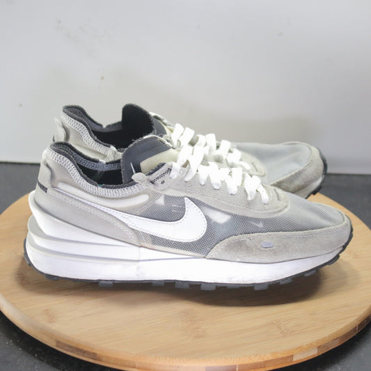 Nike Waffle One Low Sz 7.5 Womens 008570 Summit Gray White Running Sneakers