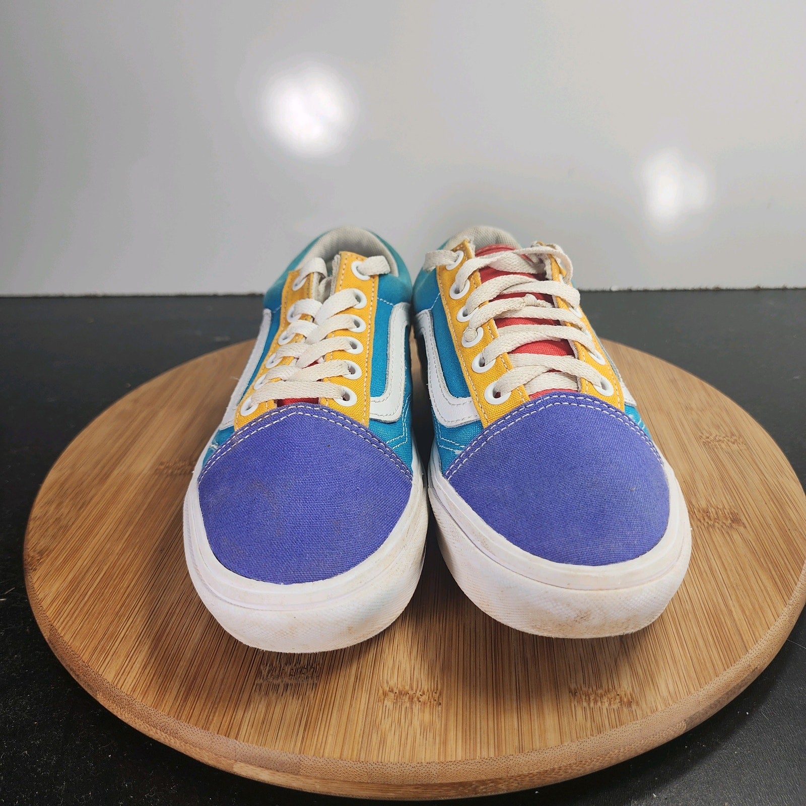 Women's VANS Old Skool Sz 6.5 009983 Blue Canvas Skateboarding Casual Sneakers