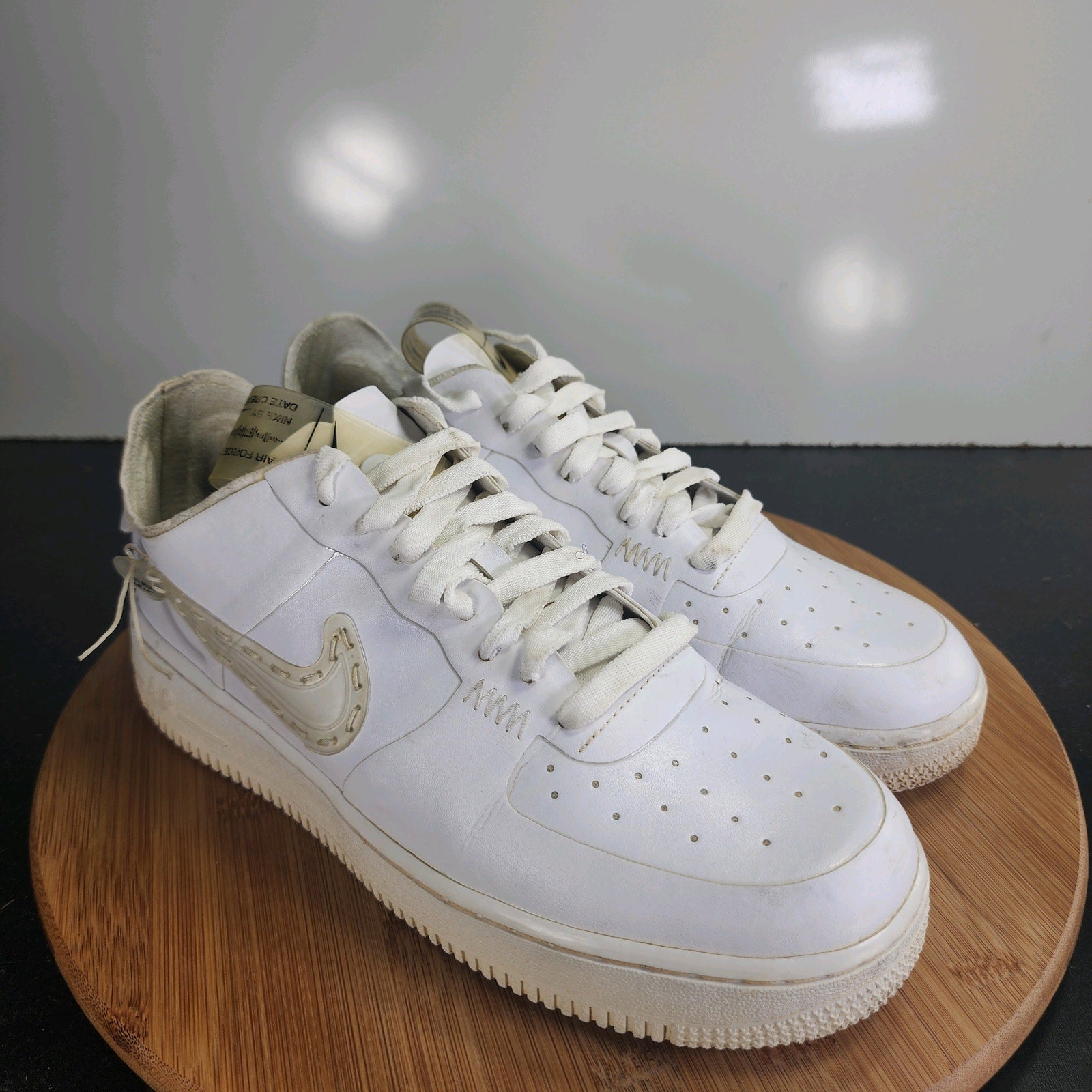 Men's Nike Af1 Air Force 1 Low Sz 8 010050 Triple White Casual Leather Sneakers