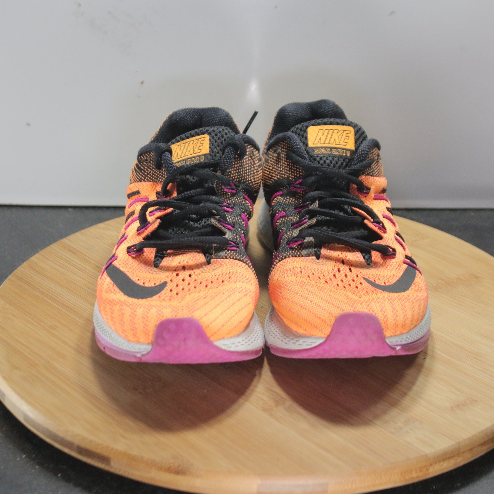 Nike Zoom Elite 8 Low Sz 6.5Womens 008762 Orange Black Running Trainers Sneakers