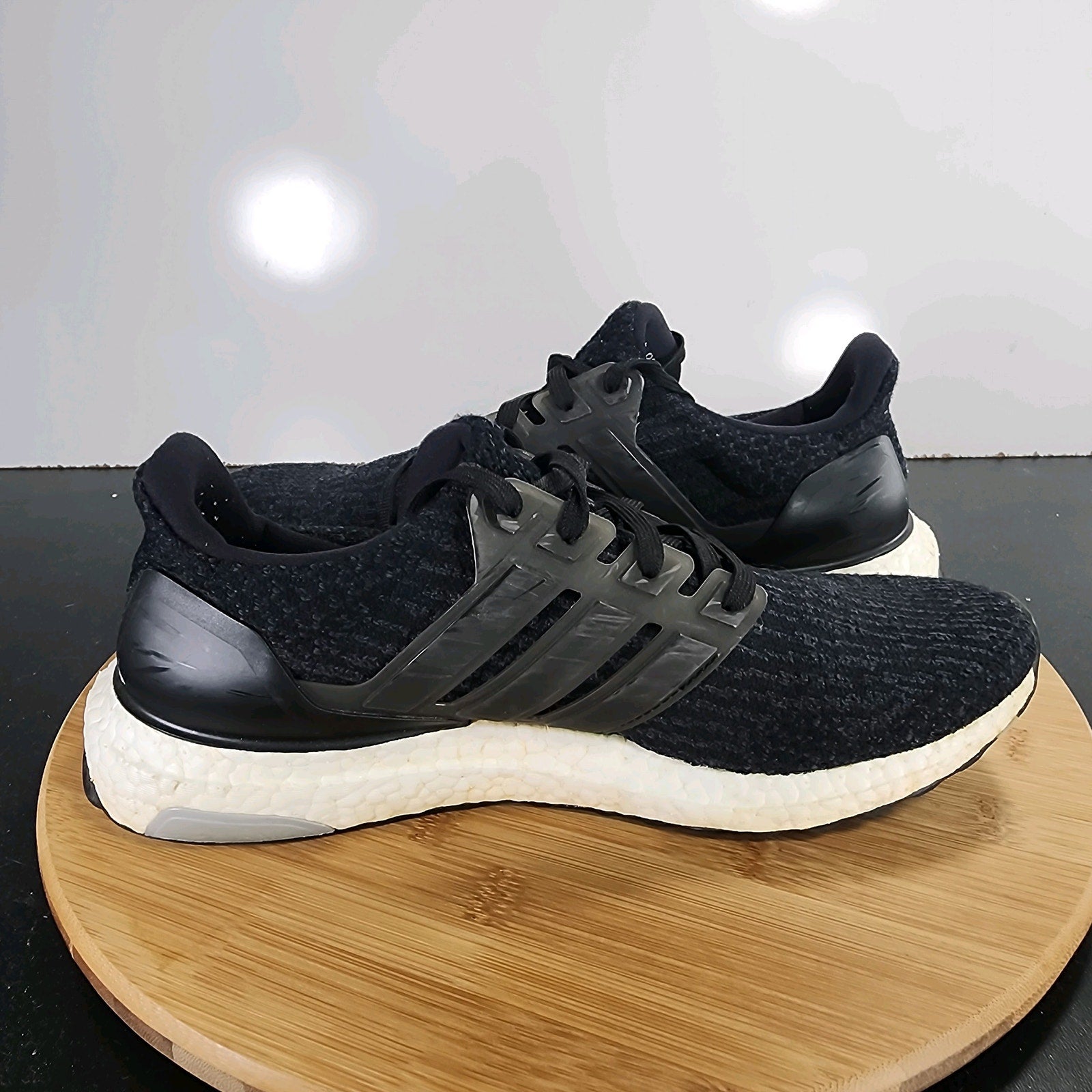 adidas Ultraboost Sz 8 Womens 009547 Black Primeknit Running Trainers Sneakers