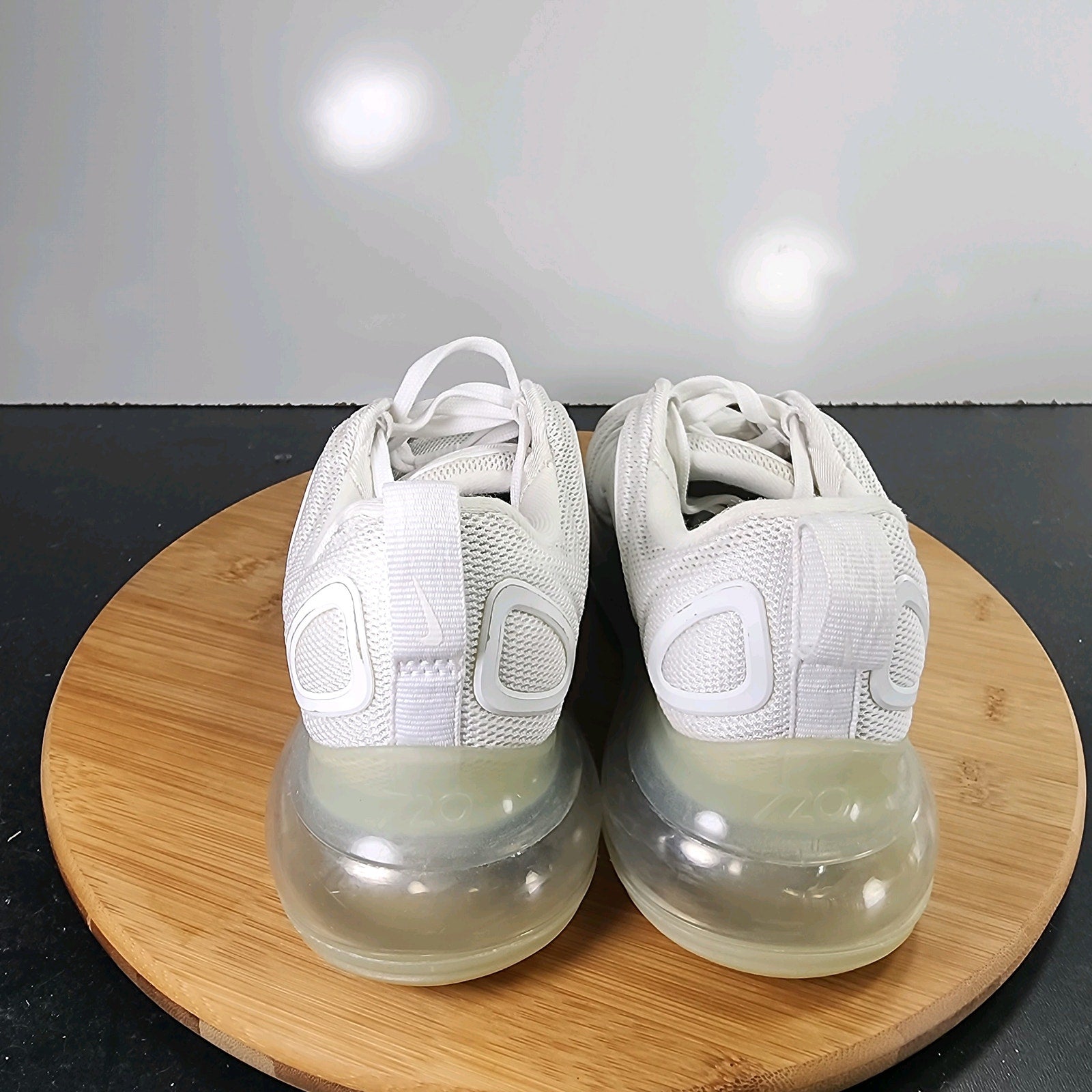 Women's Nike Air Max 720 Low Sz 6.5 010242 White Mesh Running Training Sneakers