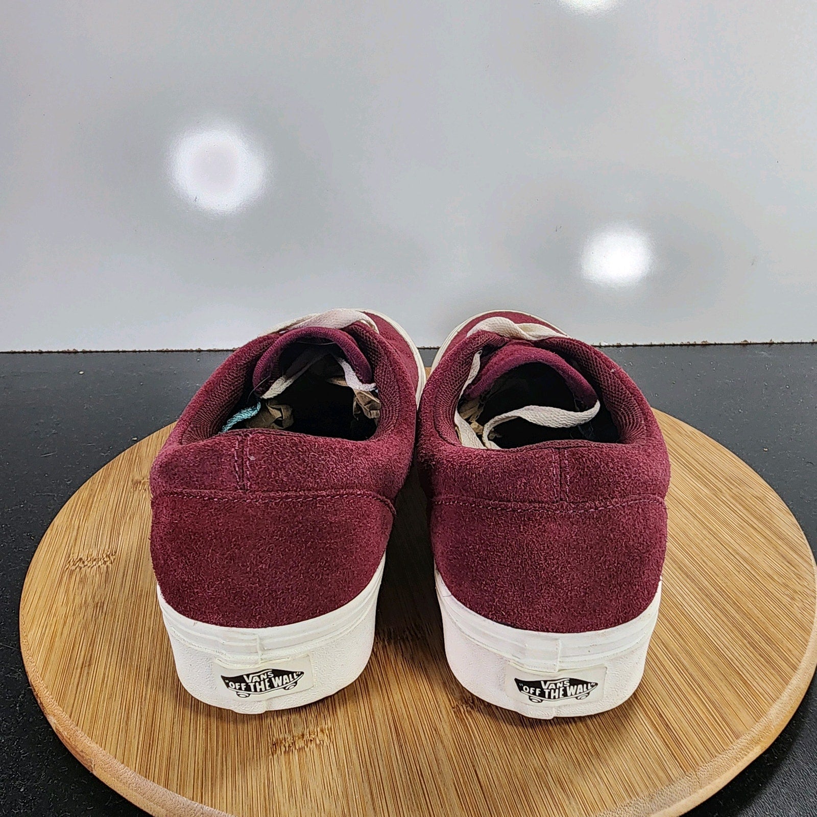 VANS Classic Slip On Low Sz 9 Mens 009544 Burgundy Suede Skateboarding Sneakers