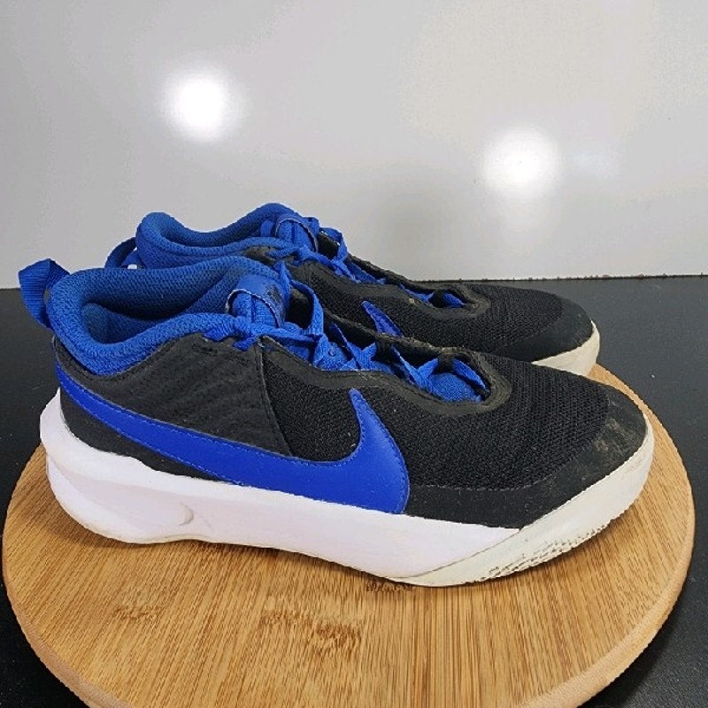 Nike Team Hustle D 10 Sz 7 Youth=8.5Womens 009201 Black Blue Basketball Sneakers