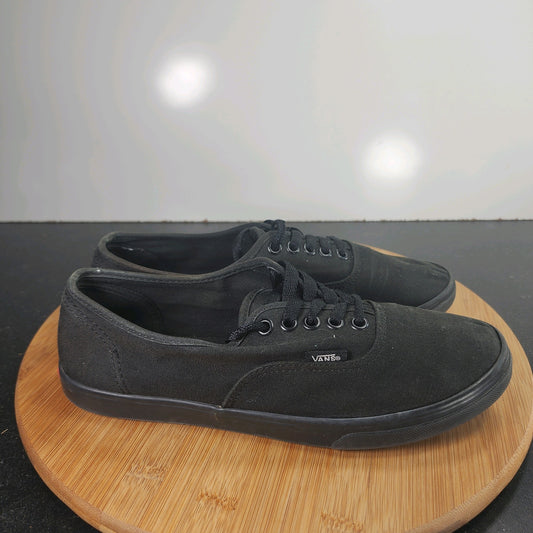 Women's Vans Authentic Sz 8.5 010186 Black Canvas Skatinig Casual Sneakers Shoes