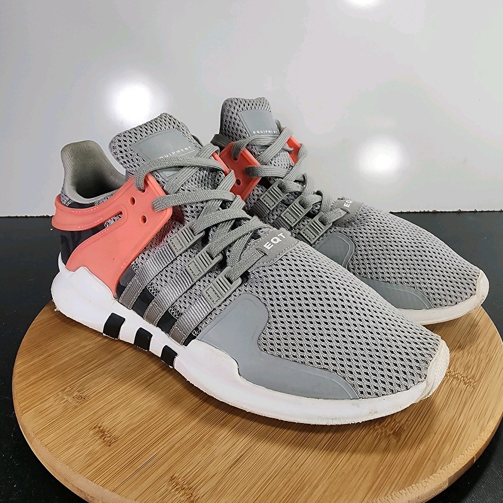 adidas EQT Support ADV Sz 11 Mens 009551 Gray Pink Mesh Running Sneakers Shoes