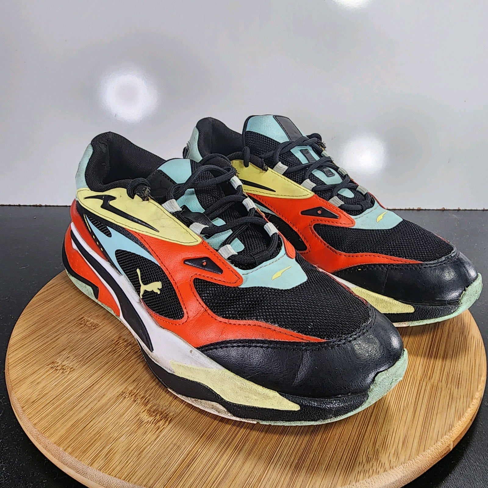 PUMA RS-Fast Franchise Low Sz 10.5 Mens 009412 Black Red Blue Running Sneakers