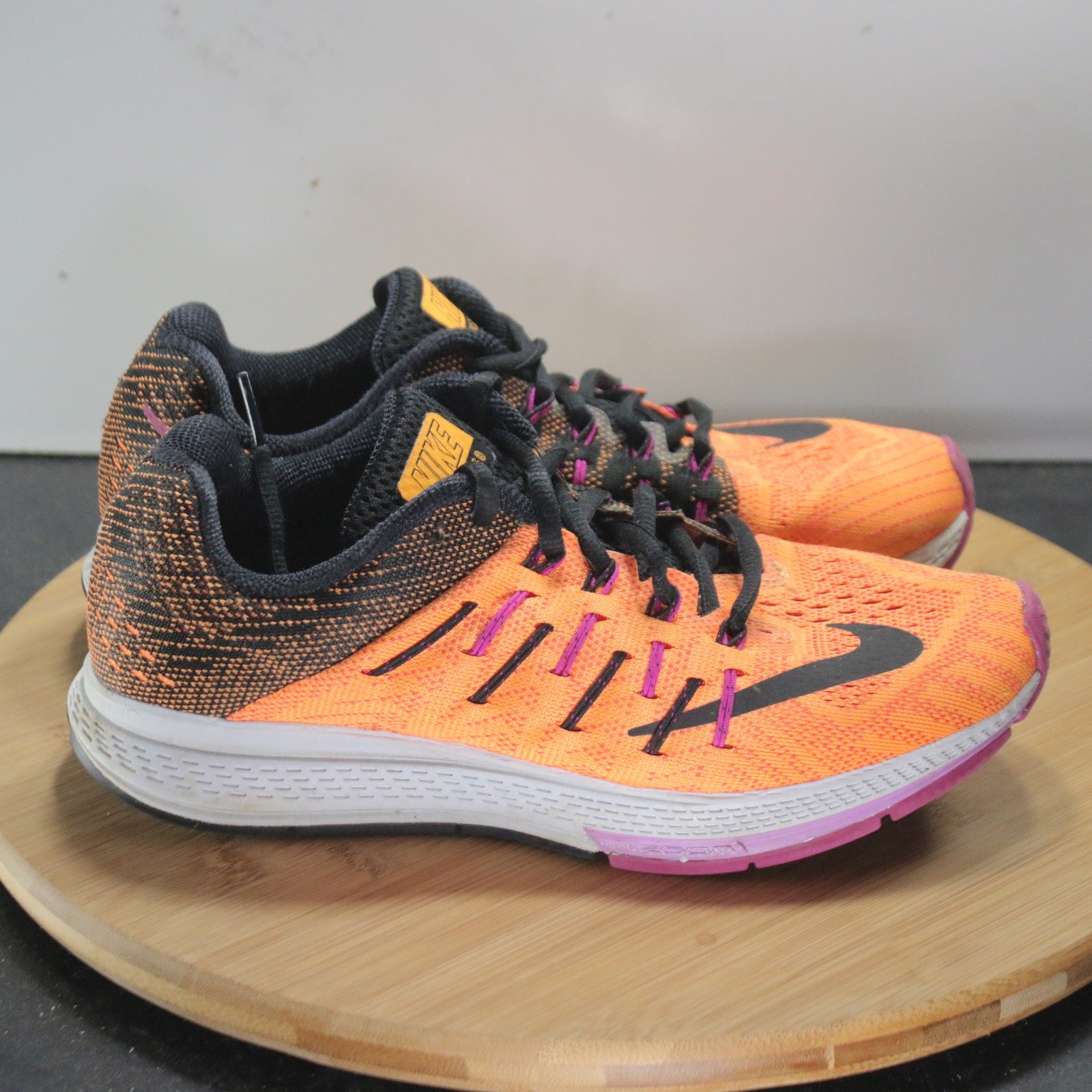 Nike Zoom Elite 8 Low Sz 6.5Womens 008762 Orange Black Running Trainers Sneakers