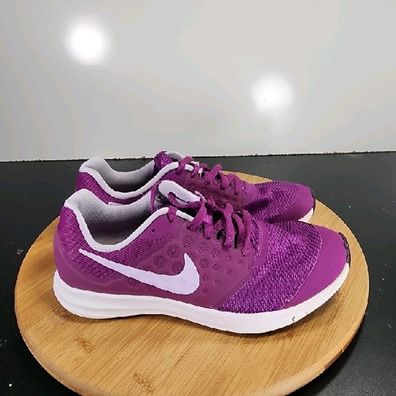 Nike Downshifter 7 Low Sz 5 Youth=6.5Womens 009015 Purple White Running Sneakers