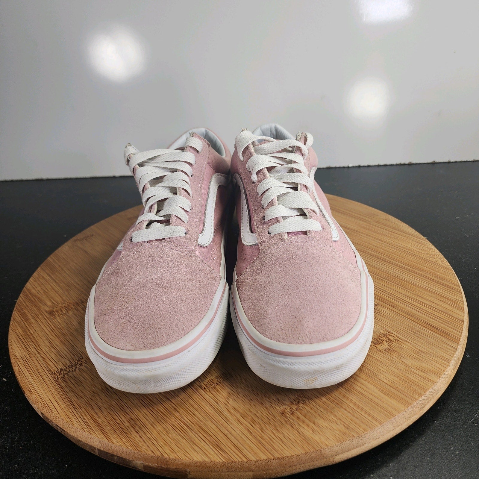 Womens VANS Old Skool Low Sz 9 009830 Pink Canvas Skateboarding Sneakers Shoes