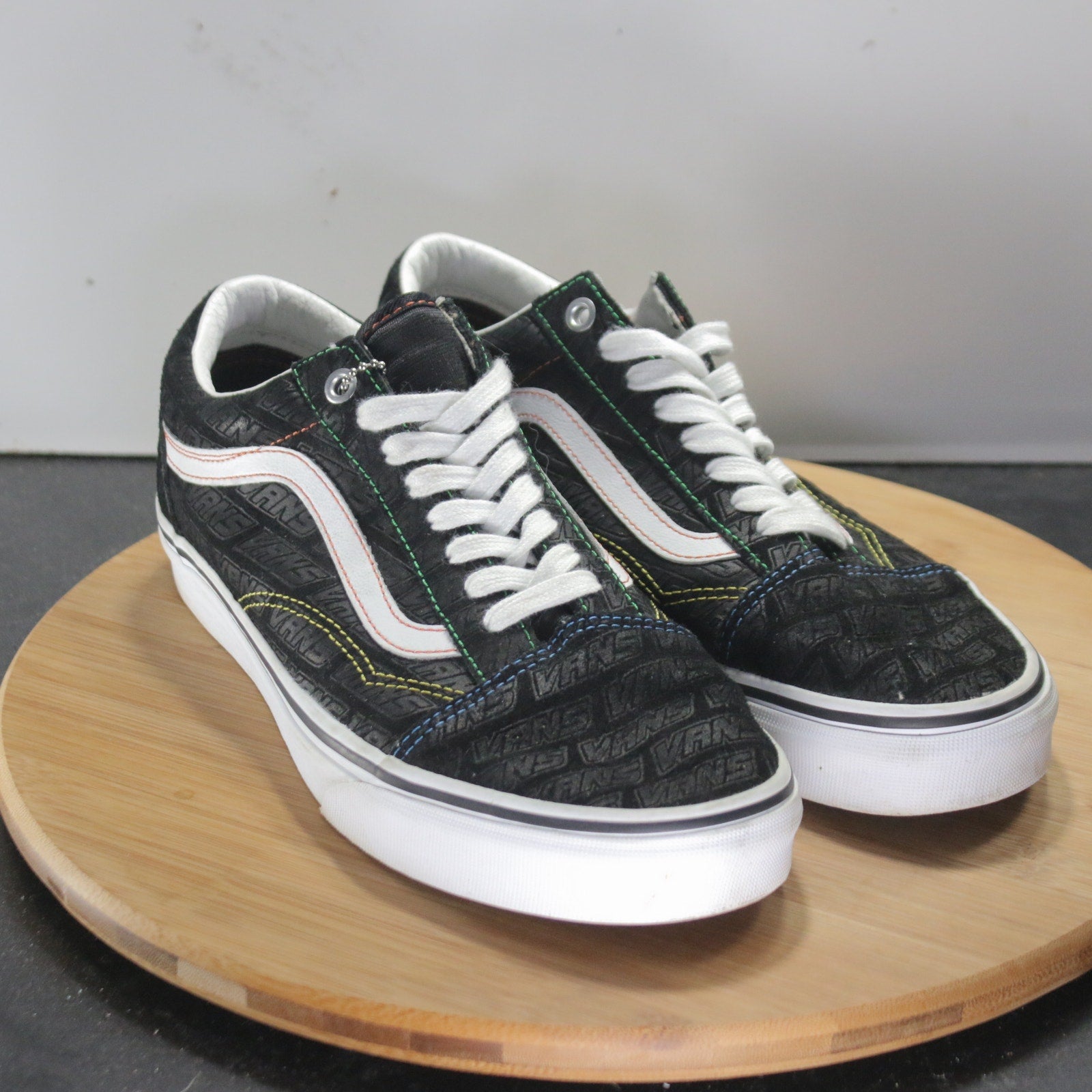 VANS Old Skool Low Size Sz 9.5 Womens 008756 Black White Skateboarding Sneakers