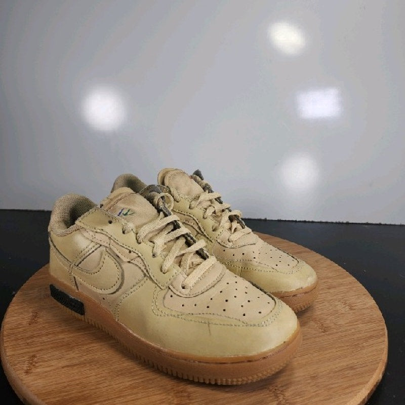 Nike Af1 Air Force 1 Fontanta Sz 3 Big Kids 008974 Brown Leather Casual Sneakers