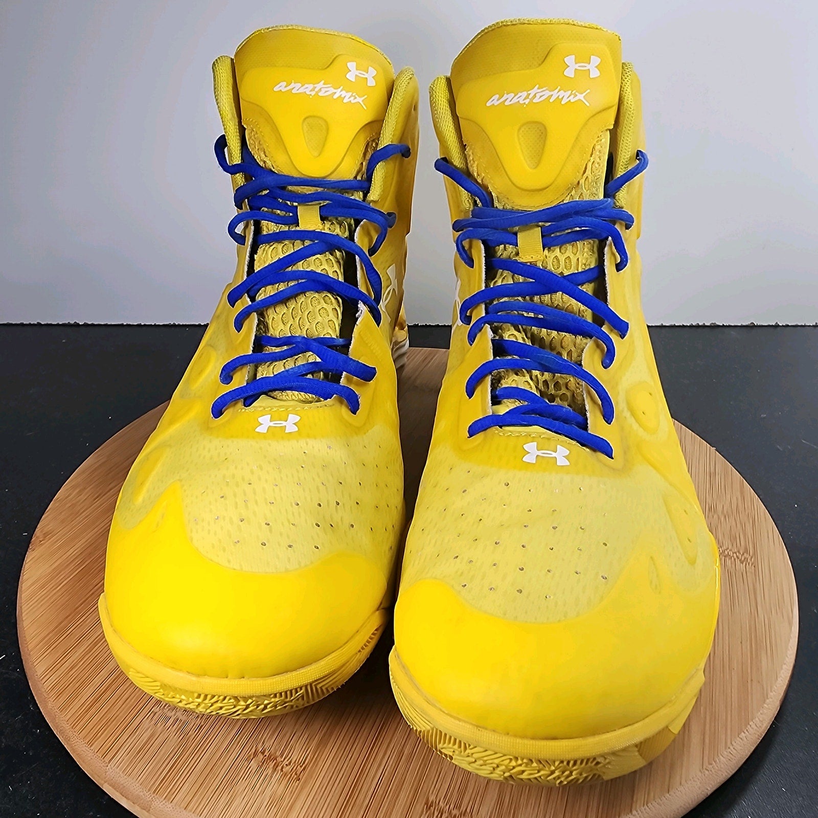 Men's Under Armour Anatomix Sz 16 010209 Yellow Mesh Basketball Sneakers Shoes