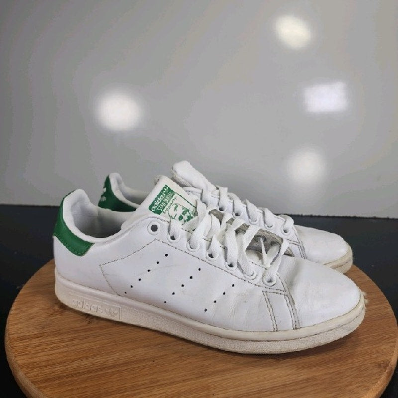 adidas Stan Smith Sz 7.5Womens 008966 White Green Running Athletic Sneaker Shoes