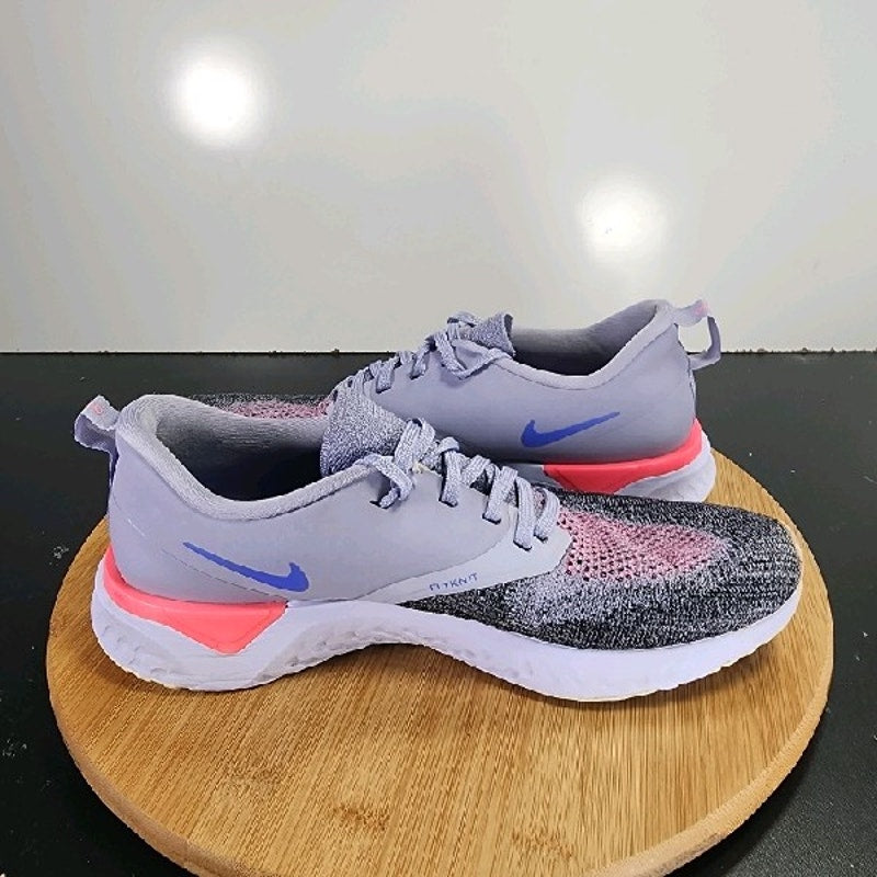 Nike Odyssey React Flyknit Low Sz 9.5 Womens 008933 Purple Pink Running Sneakers