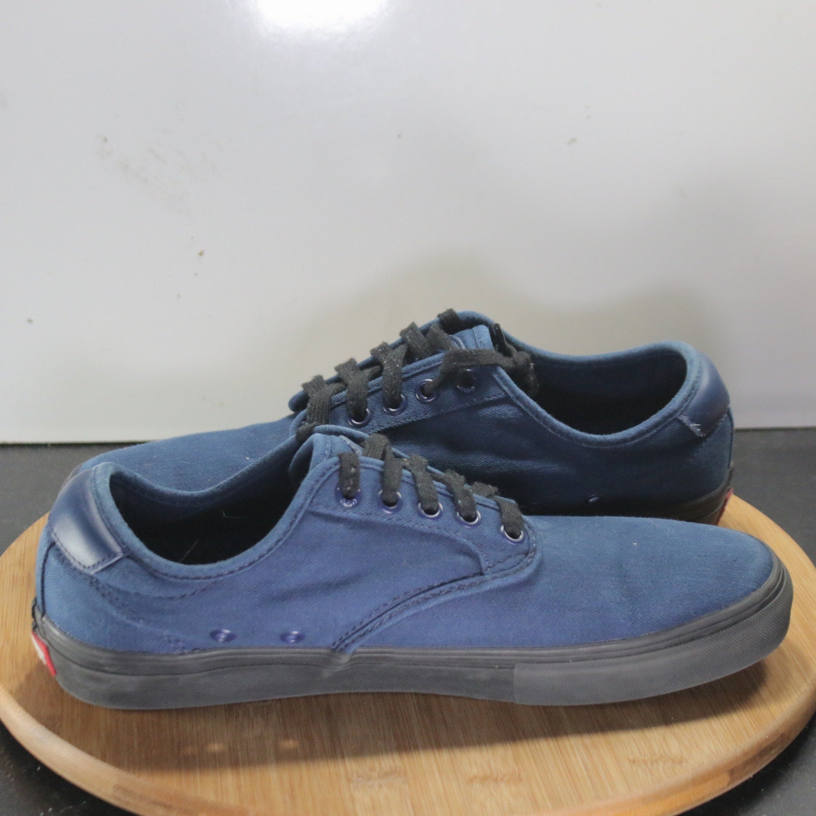 VANS Classic Low Size 9.5 Mens 008343 Blue Black Skateboarding Sneakers Shoes