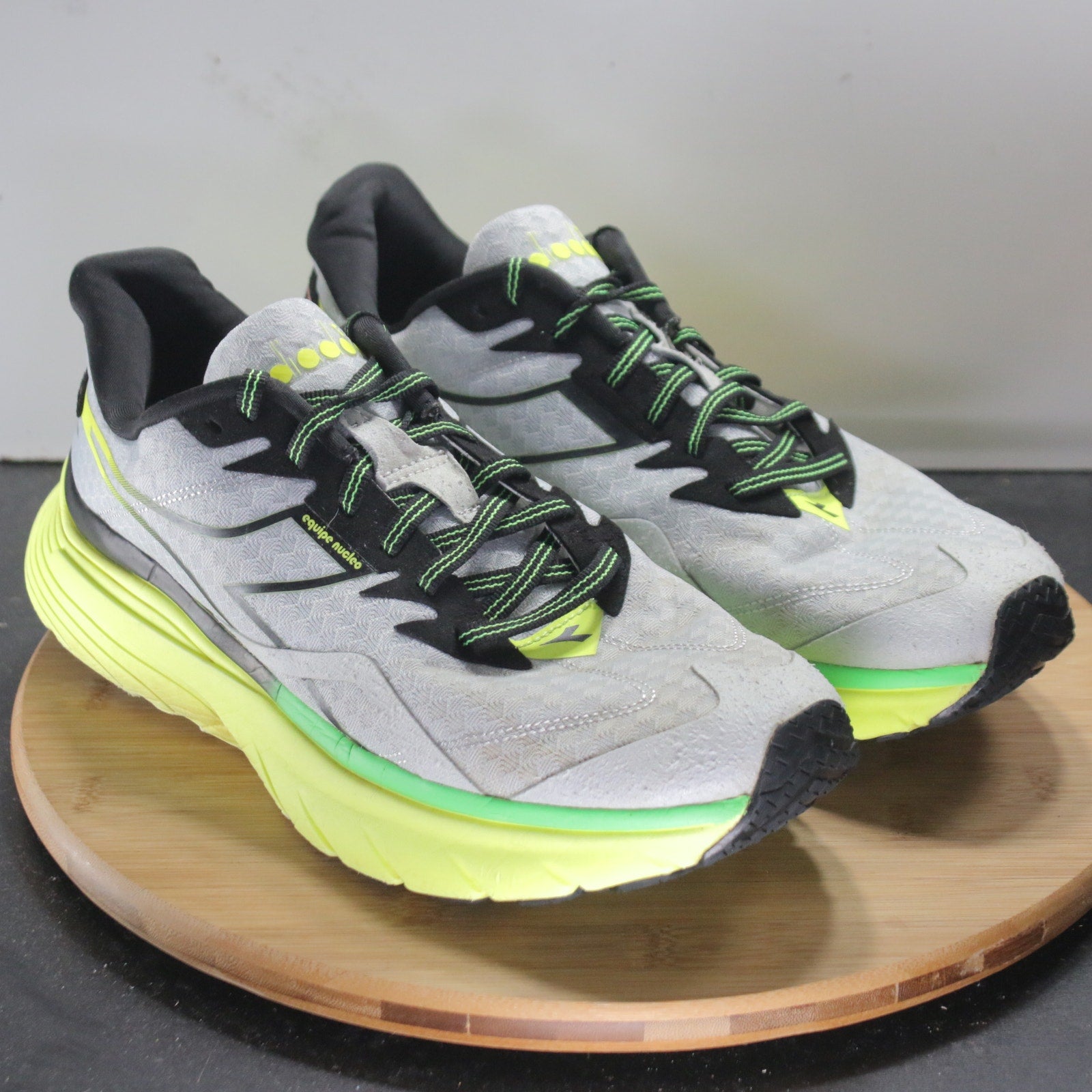 Diadora Equipe Nucleo Low Sz 10 Mens 008711 Gray Black Green Running Sneakers