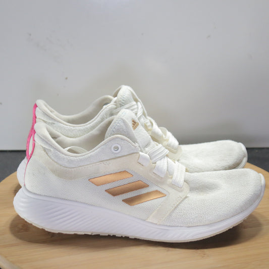 adidas Edge Lux 3 Low Sz 6 Womens 0085837 White Copper Metallic Running Sneakers