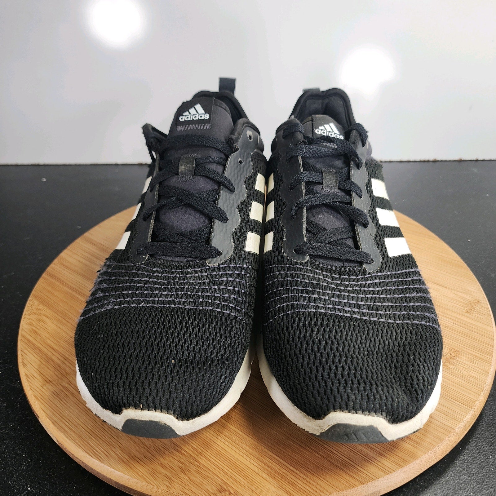 adidas Cloudfoam Low Sz 11Mens 009590 Black Mesh Running Training Sneakers Shoes