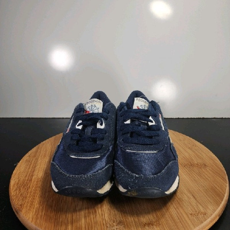 Reebok Classic Nylon Low Sz 6 Youth=7.5Womens 008909 Navy Blue Running Sneakers