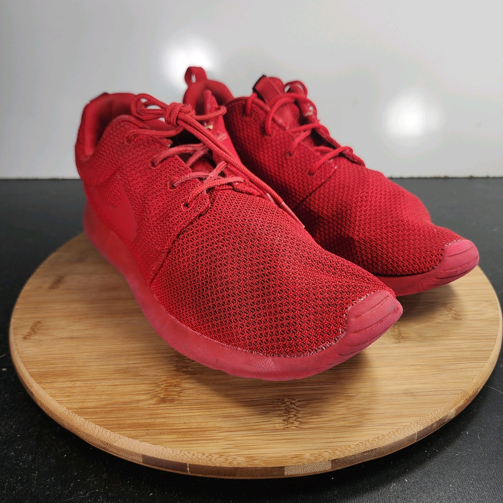 Mens Nike Roshe Run One Low Sz 11 009941 All Red Mesh  Running Training Sneakers