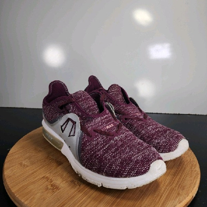 Nike Air Max Sequent 3 Sz 8.5 Womens 008995 Burgundy Bordeaux Running Sneakers