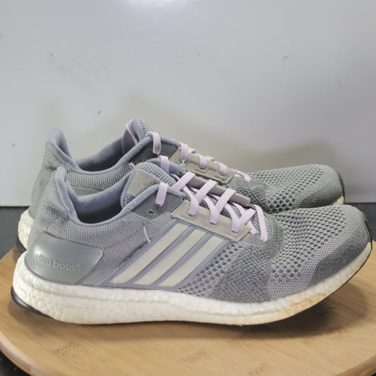 adidas UltraBoost Low Sz 8.5 Womens 008516 Gray White Running Athletic Sneakers