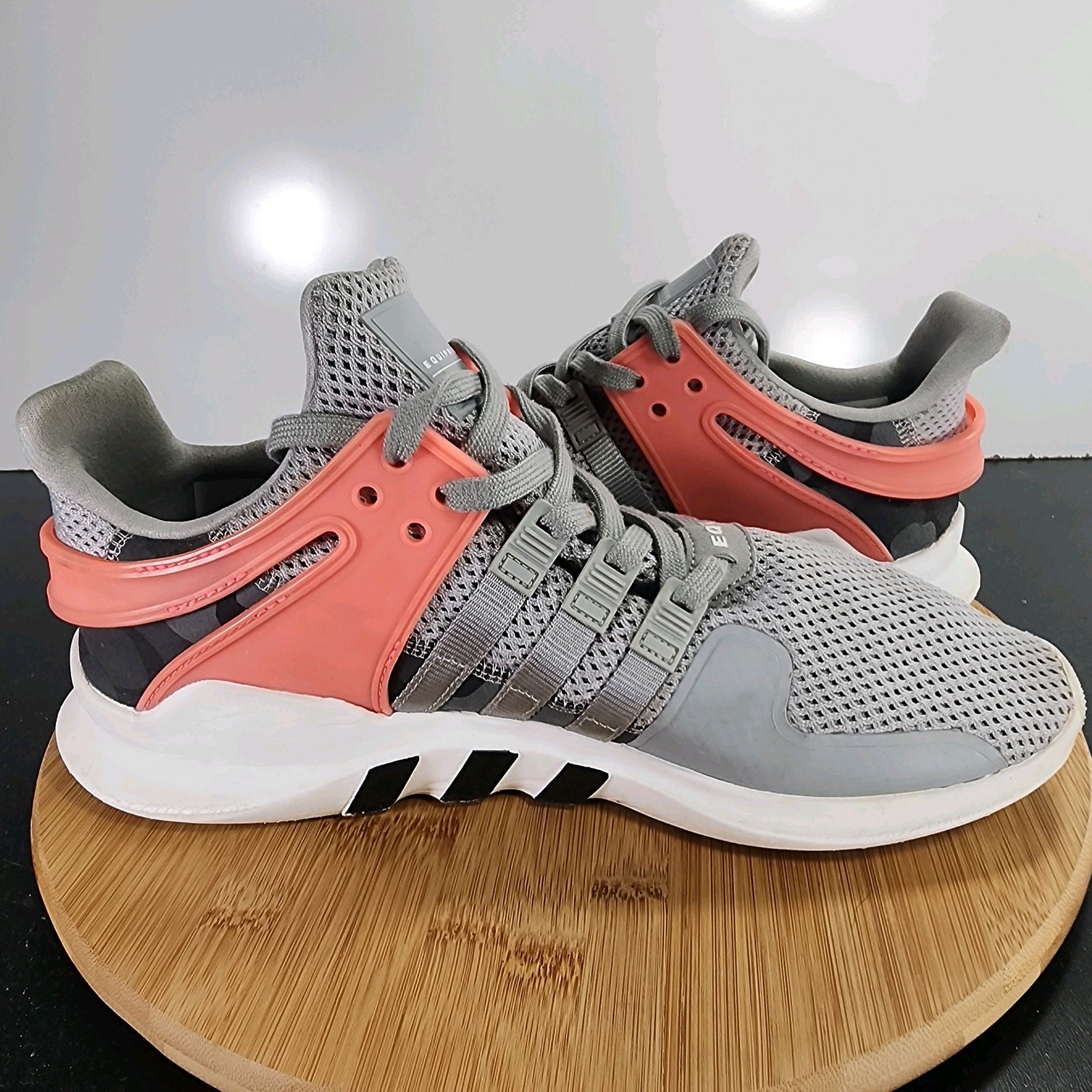 adidas EQT Support ADV Sz 11 Mens 009551 Gray Pink Mesh Running Sneakers Shoes