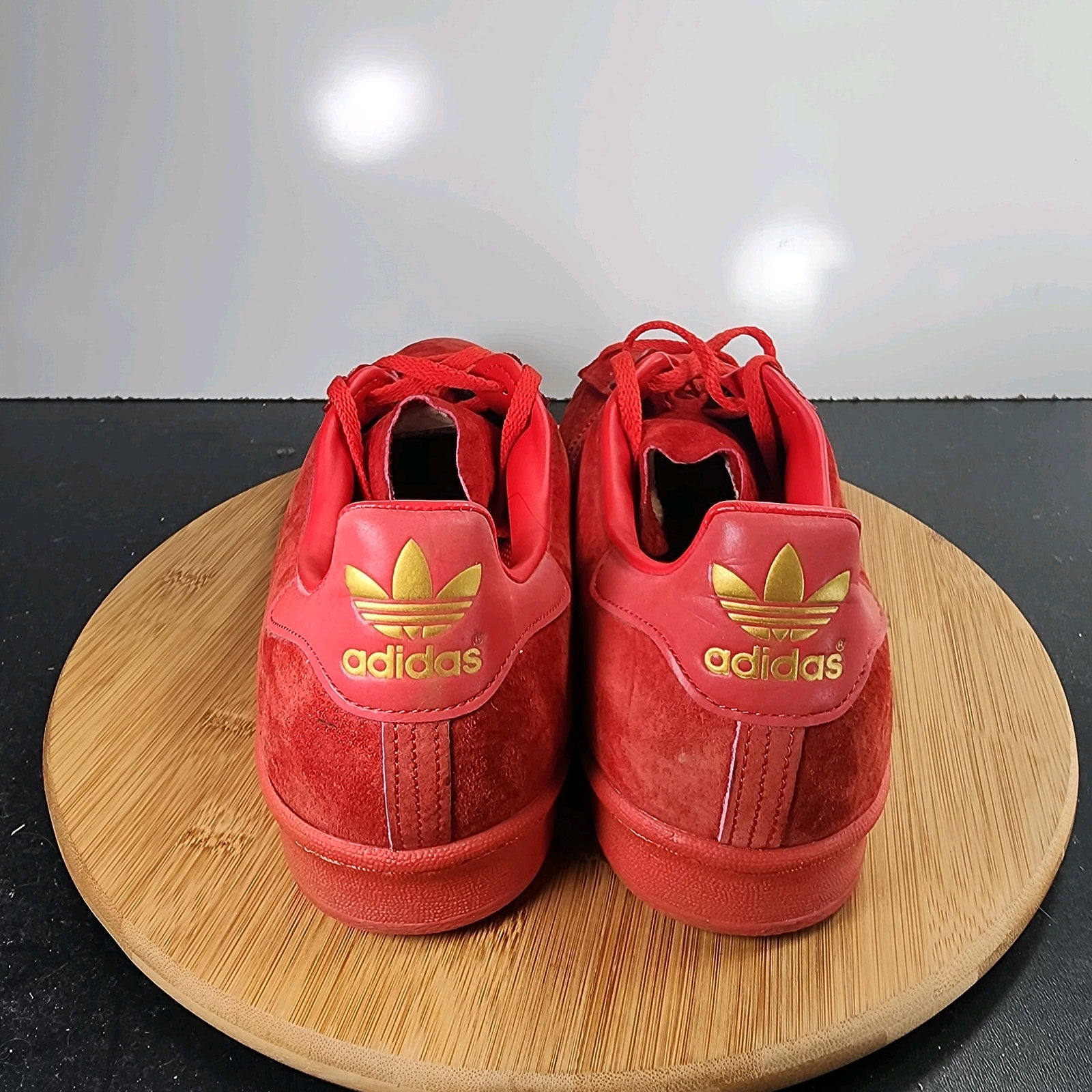 Men's Adidas Campus Low Sz 13 010262 All Red Suede Running Casual Sneakers Shoes