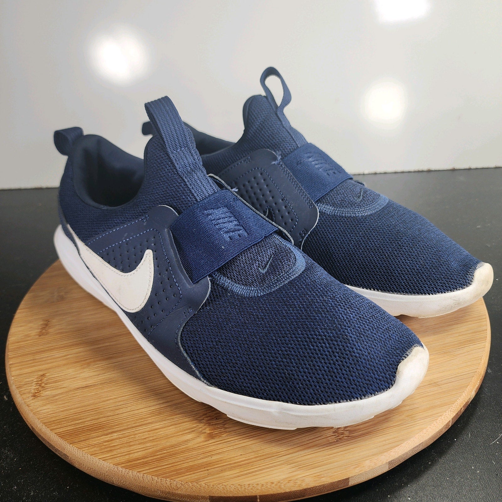 Men's Nike AD Comfort Slip-On Sz 11 009828 Blue Mesh Running Casual Sneakers