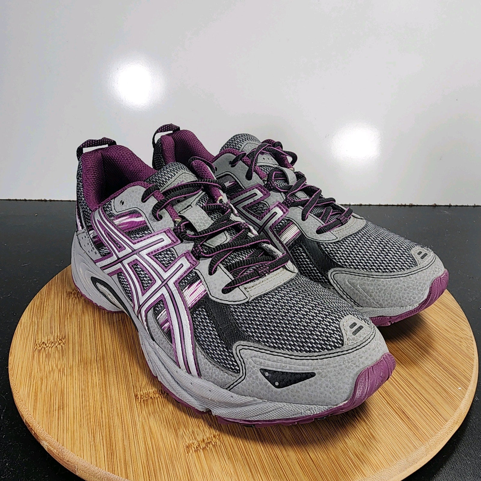 ASICS GEL-Venture 5 Low Sz 10.5 Womens 009291 Purple Gray Running Sneakers Shoes