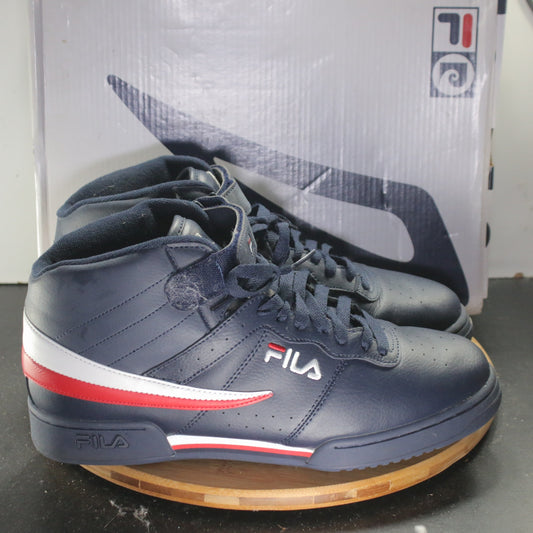 FILA F-13 Mid Sz 11.5 Mens 008573 Navy Blue Red White Basketball Sneakers Shoes