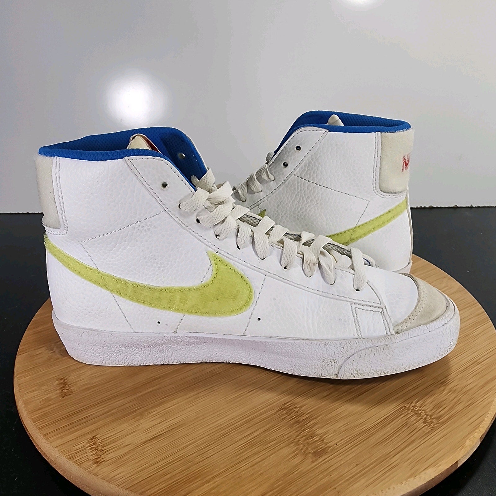 Nike Blazer Mid 77 GS Sz 6 Youth=7.5Womens 009539 White Leather Casual Sneakers