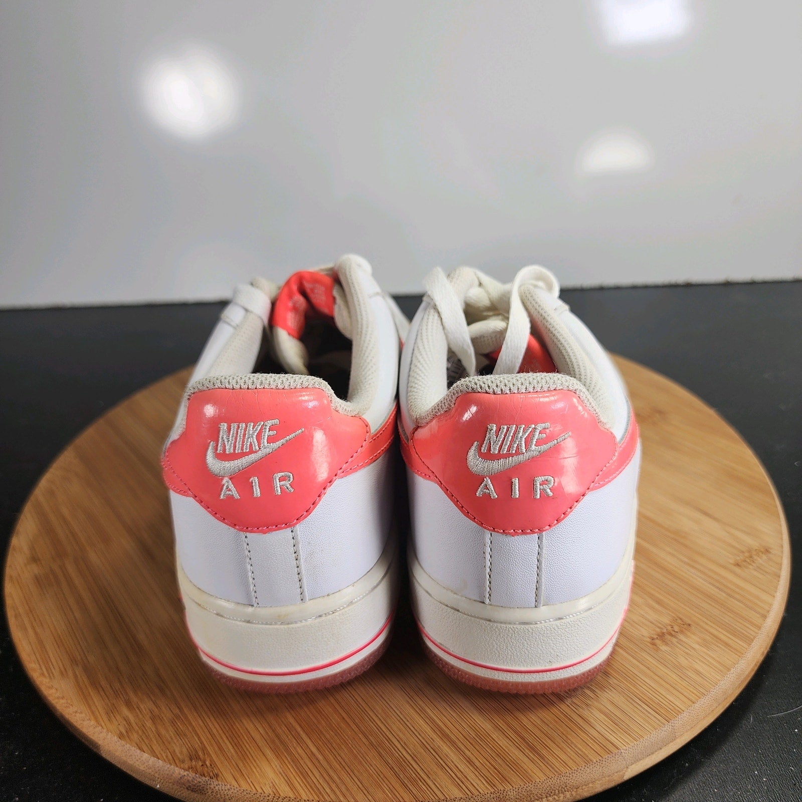 Nike Af1 Air Force 1 Low Sz 8 Womens 009764 White Red Leather Casual Sneakers