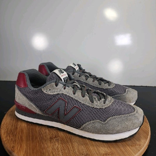 New Balance 515 Low Sz 9 Mens 008990 Gray Red Classic Street Running Sneakers