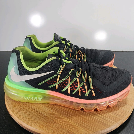 Nike Air Max 2015 Sz 10 Womens 009446 Hyper Punch Lime Black Knit Sneakers