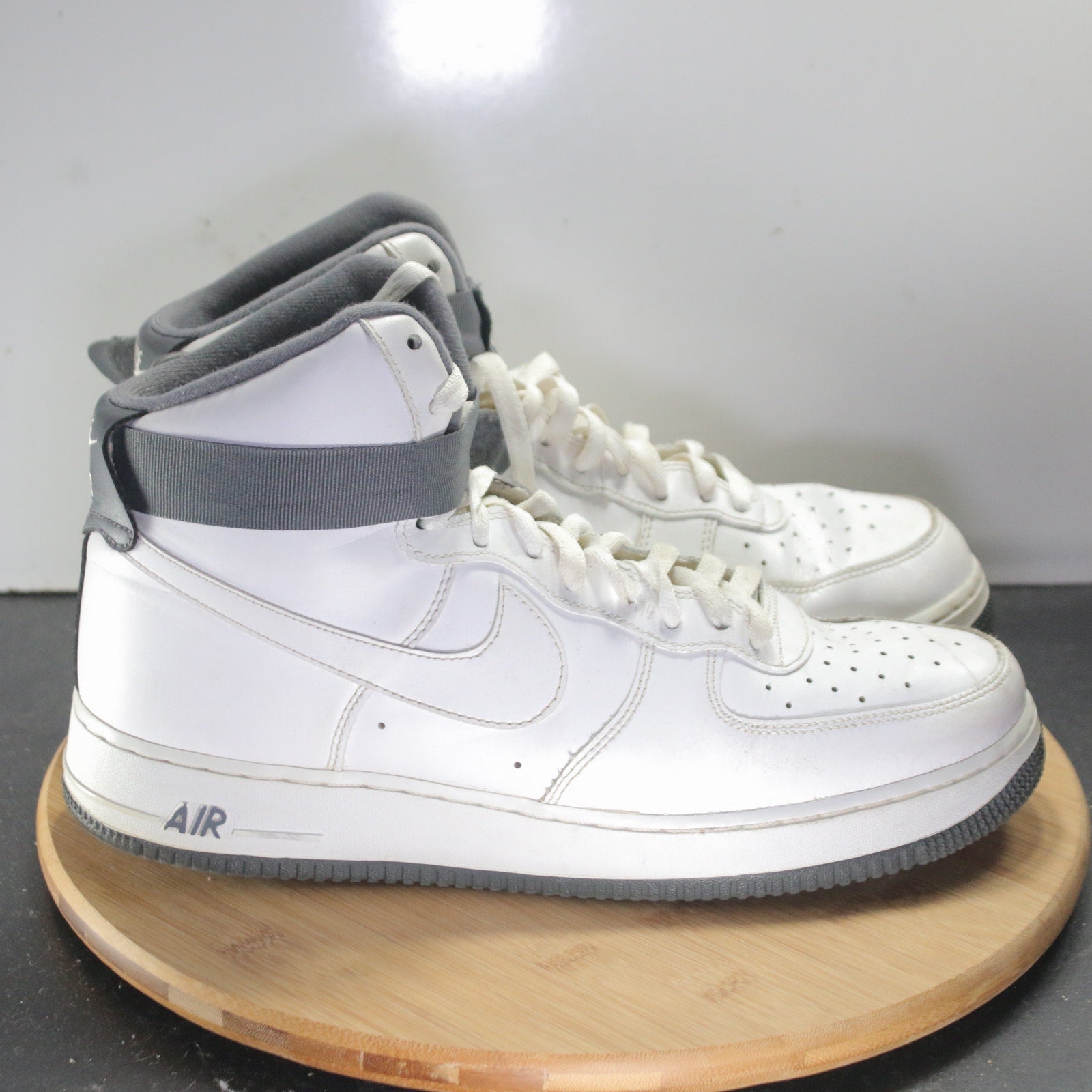 Nike Af1 Air Force 1 High Sz 11.5Mens 008389 White Wolf Gray Basketball Sneakers