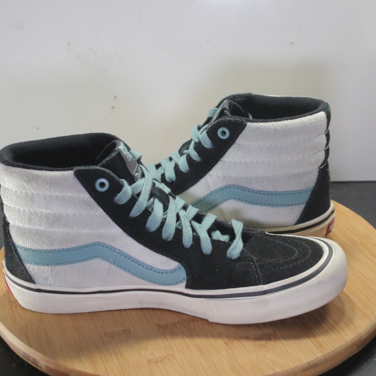 VANS Sk8-Hi Fabiana Delfino 7youth=8.5womens 007921 Black Blue Skating Sneakers